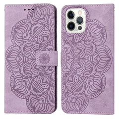 Mandala Embossed Flip Leather Phone Case, For iPhone 13 mini, For iPhone 13, For iPhone 13 Pro, For iPhone 13 Pro Max, For iPhone 12 mini, For iPhone 12 / 12 Pro