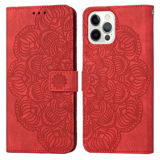 Mandala Embossed Flip Leather Phone Case, For iPhone 12 Pro Max, For iPhone 11, For iPhone 11 Pro, For iPhone 11 Pro Max, For iPhone X / XS, For iPhone XR