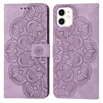 Funda de cuero con tapa y diseño de mandala en relieve para iPhone 12 Pro Max, iPhone 11, iPhone 11 Pro, iPhone 11 Pro Max, iPhone X/XS, iPhone XR