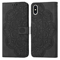 Flip-Hülle aus Leder mit Mandala-Prägung, für iPhone 12 Pro Max, für iPhone 11, für iPhone 11 Pro, für iPhone 11 Pro Max, für iPhone X/XS, für iPhone XR