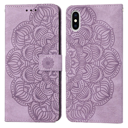 Flip-Leder-Handyhülle mit Mandala-Prägung, für iPhone XS Max, für iPhone SE 2022/2020/8/7, für iPhone 7 Plus/8 Plus