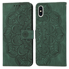 Flip-Hülle aus Leder mit Mandala-Prägung, für iPhone 12 Pro Max, für iPhone 11, für iPhone 11 Pro, für iPhone 11 Pro Max, für iPhone X/XS, für iPhone XR