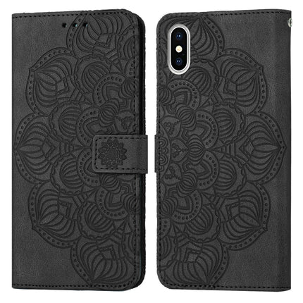 Mandala Embossed Flip Leather Phone Case, For iPhone XS Max, For iPhone SE 2022 / 2020 / 8 / 7, For iPhone 7 Plus / 8 Plus