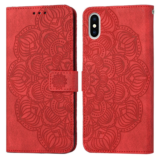 Flip-Leder-Handyhülle mit Mandala-Prägung, für iPhone XS Max, für iPhone SE 2022/2020/8/7, für iPhone 7 Plus/8 Plus