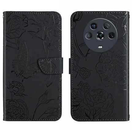 Skin Feel Butterfly Peony Embossed Leather Phone Case, For Honor Magic4, For Honor Magic4 Pro, For Motorola Moto G42, For Motorola Moto G62 5G