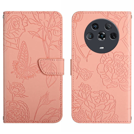 Skin Feel Butterfly Peony Embossed Leather Phone Case, For Honor Magic4, For Honor Magic4 Pro, For Motorola Moto G42, For Motorola Moto G62 5G