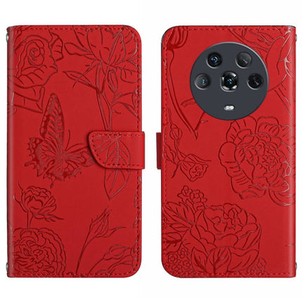 Skin Feel Butterfly Peony Embossed Leather Phone Case, For Honor Magic4, For Honor Magic4 Pro, For Motorola Moto G42, For Motorola Moto G62 5G
