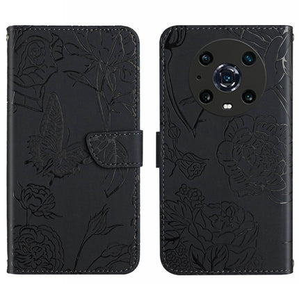 Skin Feel Butterfly Peony Embossed Leather Phone Case, For Honor Magic4, For Honor Magic4 Pro, For Motorola Moto G42, For Motorola Moto G62 5G