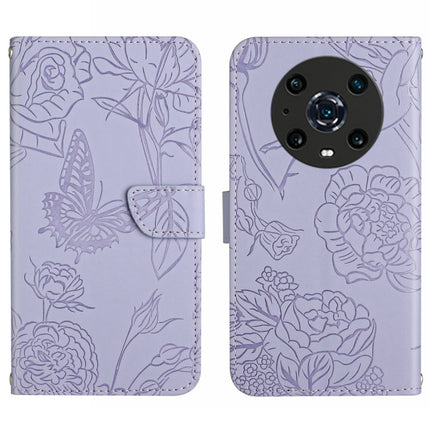 Skin Feel Butterfly Peony Embossed Leather Phone Case, For Honor Magic4, For Honor Magic4 Pro, For Motorola Moto G42, For Motorola Moto G62 5G