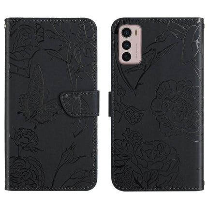 Skin Feel Butterfly Peony Embossed Leather Phone Case, For Honor Magic4, For Honor Magic4 Pro, For Motorola Moto G42, For Motorola Moto G62 5G