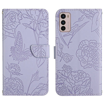 Skin Feel Butterfly Peony Embossed Leather Phone Case, For Honor Magic4, For Honor Magic4 Pro, For Motorola Moto G42, For Motorola Moto G62 5G
