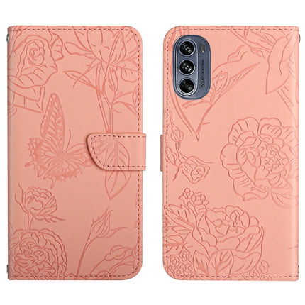 Skin Feel Butterfly Peony Embossed Leather Phone Case, For Honor Magic4, For Honor Magic4 Pro, For Motorola Moto G42, For Motorola Moto G62 5G