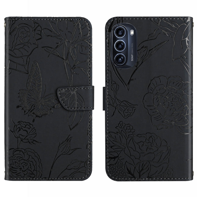 Skin Feel Butterfly Peony Embossed Leather Phone Case, For Motorola Moto G52J 5G, For Motorola Moto G71S, For OPPO Realme Narzo 50 4G, For OPPO Reno7 4G