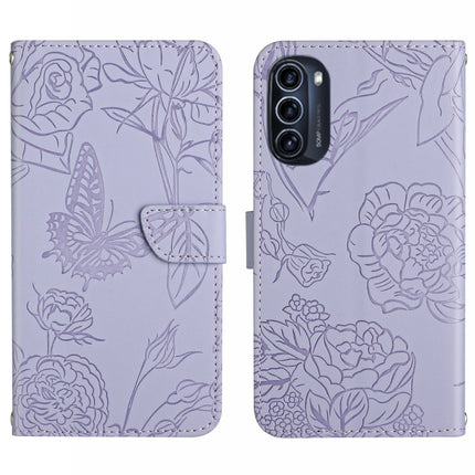 Skin Feel Butterfly Peony Embossed Leather Phone Case, For Motorola Moto G52J 5G, For Motorola Moto G71S, For OPPO Realme Narzo 50 4G, For OPPO Reno7 4G