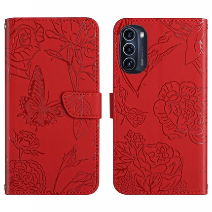Skin Feel Butterfly Peony Embossed Leather Phone Case, For Motorola Moto G52J 5G, For Motorola Moto G71S, For OPPO Realme Narzo 50 4G, For OPPO Reno7 4G