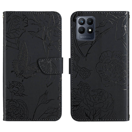 Skin Feel Butterfly Peony Embossed Leather Phone Case, For Motorola Moto G52J 5G, For Motorola Moto G71S, For OPPO Realme Narzo 50 4G, For OPPO Reno7 4G