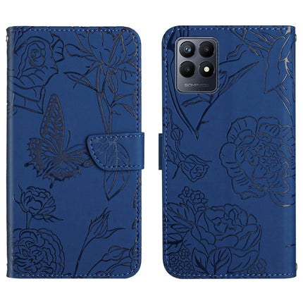 Skin Feel Butterfly Peony Embossed Leather Phone Case, For Motorola Moto G52J 5G, For Motorola Moto G71S, For OPPO Realme Narzo 50 4G, For OPPO Reno7 4G