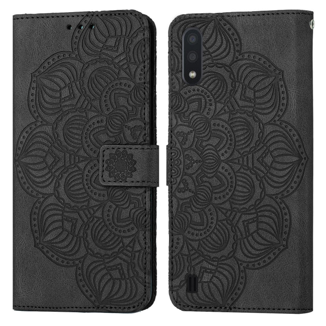 Mandala Embossed Flip Leather Phone Case, For Samsung Galaxy A01, For Samsung Galaxy A02s 164mm, For Samsung Galaxy A02s 166mm, For Samsung Galaxy A03s 164mm