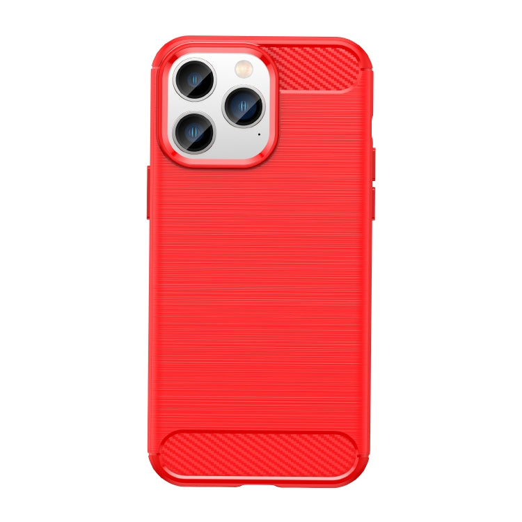 Brushed Texture Carbon Fiber TPU Phone Case, For iPhone 14 Pro, For iPhone 14 Pro Max, For iPhone 14 Plus, For iPhone 14