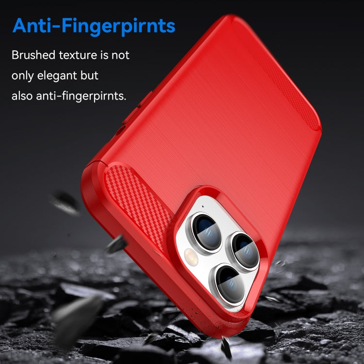 Brushed Texture Carbon Fiber TPU Phone Case, For iPhone 14 Pro, For iPhone 14 Pro Max, For iPhone 14 Plus, For iPhone 14