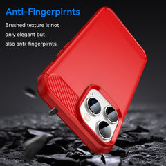 Brushed Texture Carbon Fiber TPU Phone Case, For iPhone 14 Pro, For iPhone 14 Pro Max, For iPhone 14 Plus, For iPhone 14