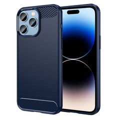 Brushed Texture Carbon Fiber TPU Phone Case, For iPhone 14 Pro Max, For iPhone 14 Plus, For iPhone 14, For iPhone 14 Pro