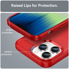 Brushed Texture Carbon Fiber TPU Phone Case, For iPhone 14 Pro Max, For iPhone 14 Plus, For iPhone 14, For iPhone 14 Pro