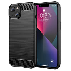 Brushed Texture Carbon Fiber TPU Phone Case, For iPhone 14 Pro Max, For iPhone 14 Plus, For iPhone 14, For iPhone 14 Pro