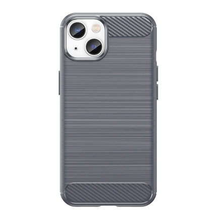 Brushed Texture Carbon Fiber TPU Phone Case, For iPhone 14 Plus, For iPhone 14, For iPhone 14 Pro, For iPhone 14 Pro Max