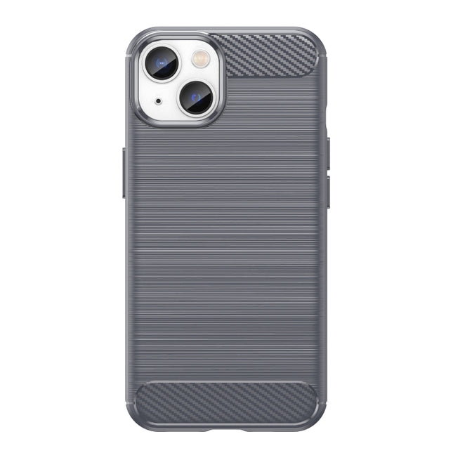 Brushed Texture Carbon Fiber TPU Phone Case, For iPhone 14 Plus, For iPhone 14, For iPhone 14 Pro, For iPhone 14 Pro Max