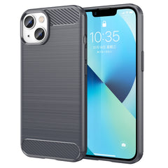 Brushed Texture Carbon Fiber TPU Phone Case, For iPhone 14 Pro Max, For iPhone 14 Plus, For iPhone 14, For iPhone 14 Pro