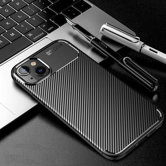 Carbon Fiber Texture TPU Phone Case, For iPhone 14 Pro, For iPhone 14 Pro Max, For iPhone 14, For iPhone 14 Plus