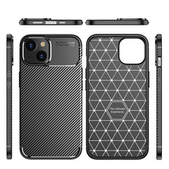 Carbon Fiber Texture TPU Phone Case, For iPhone 14 Pro, For iPhone 14 Pro Max, For iPhone 14, For iPhone 14 Plus