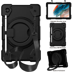 Silicone + PC Full Body Protection Tablet Case With Holder & Strap, For Samsung Galaxy Tab A8 10.5 2021, For iPad 10.2 2019/10.2 2020/10.2 2021