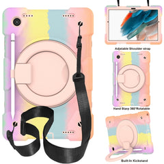 Silicone + PC Full Body Protection Tablet Case With Holder & Strap, For Samsung Galaxy Tab A8 10.5 2021, For iPad 10.2 2019/10.2 2020/10.2 2021