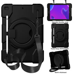 Silicone + PC Full Body Protection Tablet Case With Holder & Strap, For Samsung Galaxy Tab A8 10.5 2021, For iPad 10.2 2019/10.2 2020/10.2 2021