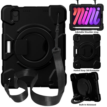 Funda protectora de cuerpo completo de silicona + PC para tableta con soporte y correa, para iPad mini 2021, para iPad mini 4 2015/mini 2019