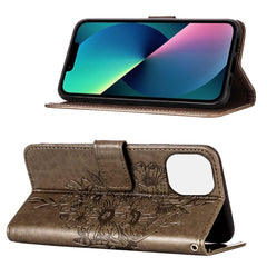 Embossed Butterfly Leather Phone Case, For iPhone 14, For iPhone 14 Plus, For iPhone 14 Pro, For iPhone 14 Pro Max