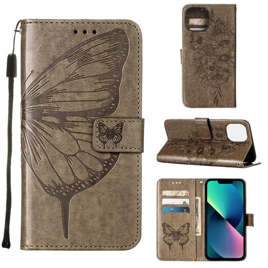 Embossed Butterfly Leather Phone Case, For iPhone 14, For iPhone 14 Plus, For iPhone 14 Pro, For iPhone 14 Pro Max