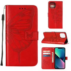 Embossed Butterfly Leather Phone Case, For iPhone 14, For iPhone 14 Plus, For iPhone 14 Pro, For iPhone 14 Pro Max