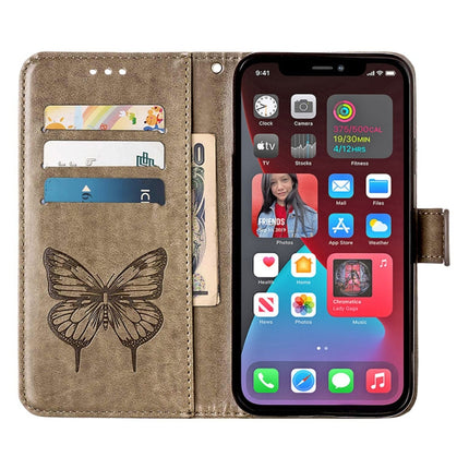 Embossed Butterfly Leather Phone Case, For iPhone 14 Pro Max
