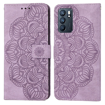Mandala Embossed Flip Leather Phone Case, For OPPO Realme C20, For OPPO Realme C21, For OPPO Reno6 5G, For OPPO Reno6 Pro 5G