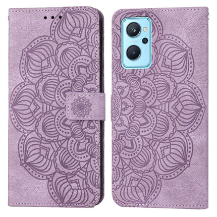 Mandala Embossed Flip Leather Phone Case, For OPPO Reno7 5G