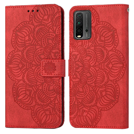 Mandala Embossed Flip Leather Phone Case, For Xiaomi Redmi 9T, For Xiaomi Redmi 10, For Xiaomi Redmi 10C, For Xiaomi Redmi Note 8