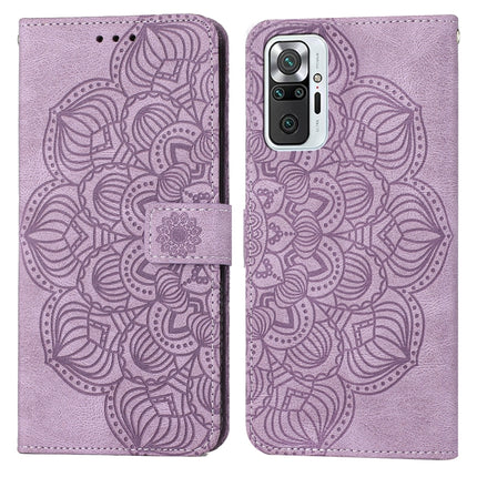 Mandala Embossed Flip Leather Phone Case, For Xiaomi Redmi Note 10, For Xiaomi Redmi Note 10 5G, For Xiaomi Redmi Note 10 Pro 4G, For Xiaomi Redmi Note 10 Pro 5G