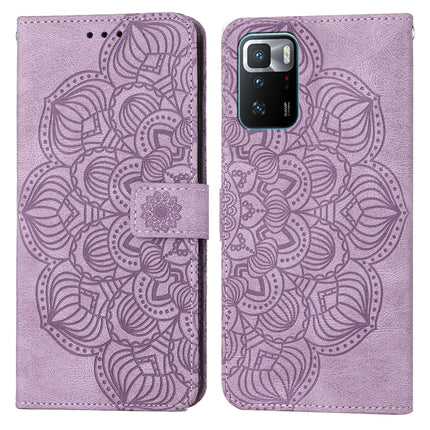 Mandala Embossed Flip Leather Phone Case, For Xiaomi Redmi Note 10, For Xiaomi Redmi Note 10 5G, For Xiaomi Redmi Note 10 Pro 4G, For Xiaomi Redmi Note 10 Pro 5G