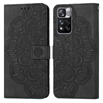 Mandala Embossed Flip Leather Phone Case, For Xiaomi Redmi Note 11 Pro 5G, For Xiaomi Redmi Note 11 International, For Xiaomi Redmi Note 11 Pro International, For Xiaomi Redmi Note 11 5G