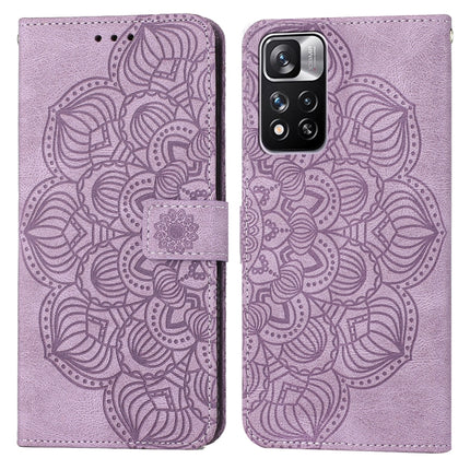Mandala Embossed Flip Leather Phone Case, For Xiaomi Redmi Note 11 Pro 5G, For Xiaomi Redmi Note 11 International, For Xiaomi Redmi Note 11 Pro International, For Xiaomi Redmi Note 11 5G