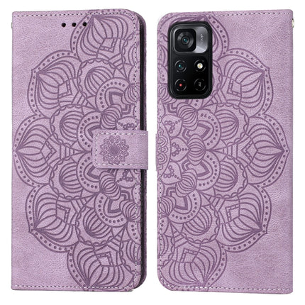 Mandala Embossed Flip Leather Phone Case, For Xiaomi Redmi Note 11 Pro 5G, For Xiaomi Redmi Note 11 International, For Xiaomi Redmi Note 11 Pro International, For Xiaomi Redmi Note 11 5G