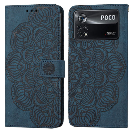 Mandala Embossed Flip Leather Phone Case, For Xiaomi Poco X3 NFC, For Xiaomi Poco X4 Pro 5G